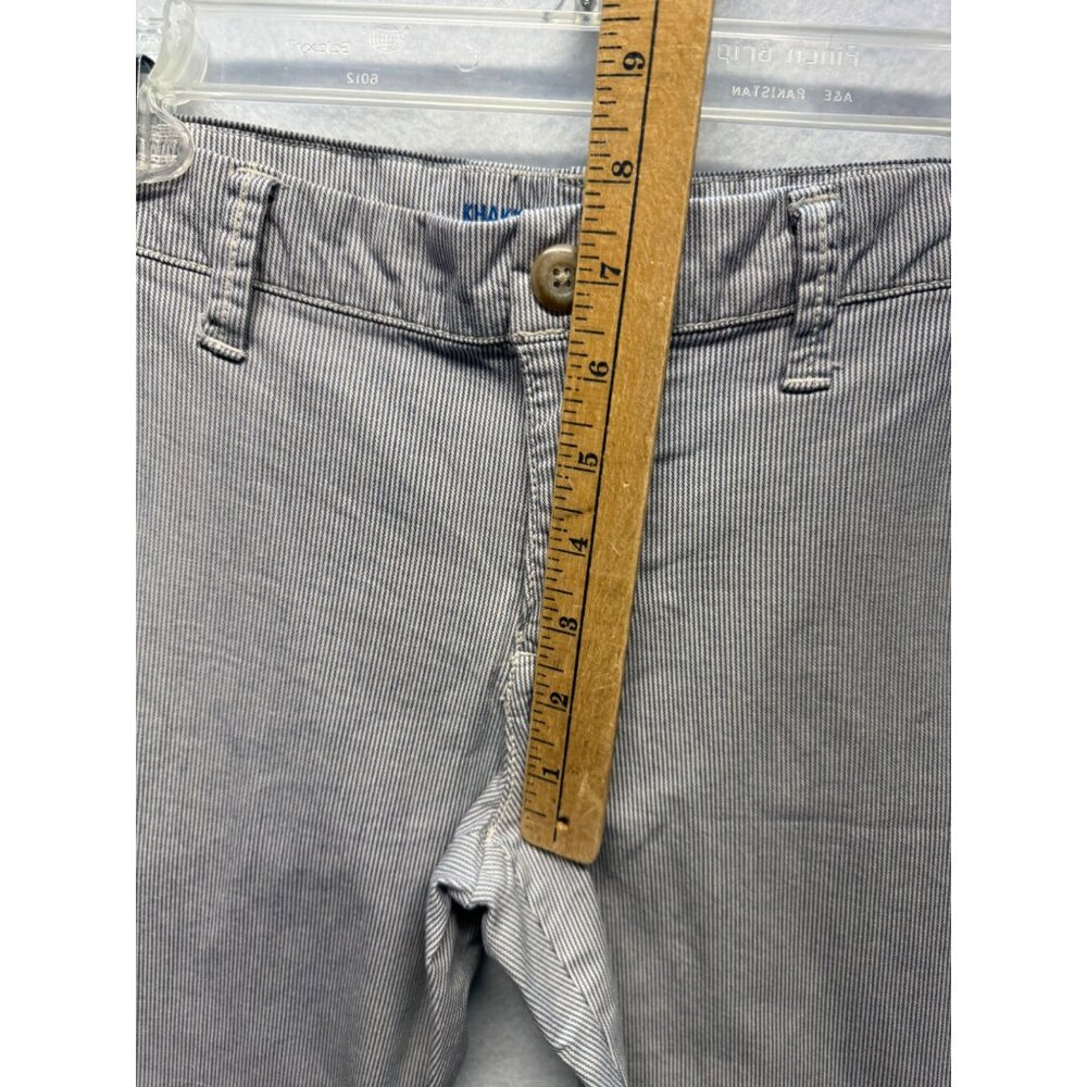 Gap Womens Mid-Rise Striped Ankle Pants With Button Front Size 0 - Picture 6 of 9